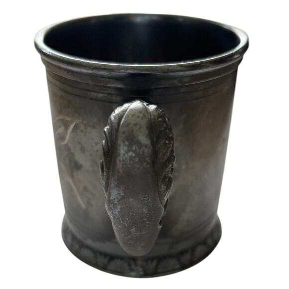 ROYAL MFG. CO. Triple Plate Flower Engraved “Lucile”Baptism Christening Cup - Picture 4 of 8